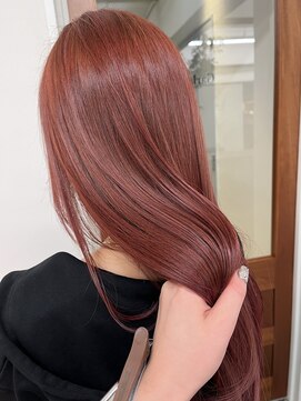 ガーランドギンザ(Garland Ginza) ブリーチなしダブルカラー　ピンクオレンジ　暖色カラー