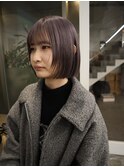ラベンダーグレーハイトーンボブ
