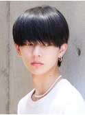 黒髪マッシュナチュラルマッシュメンズヘア韓国ツーブロック