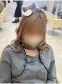 りんごちゃんヘア×髪の毛リボン