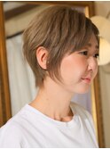 ハイライトカラーアプリコットオレンジハイライトカラー40代50代