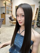 ユアーズヘア 神楽坂はなれ店(youres hair)&nbsp;顔周りレイヤー サイドバング レイヤーカット センターパート