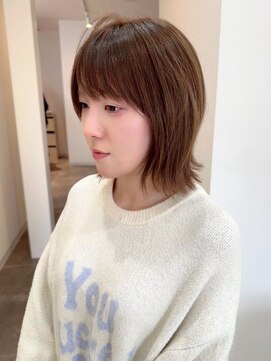 ミディアムヘア/デザインカラー/フェイスフレーミング/木更津