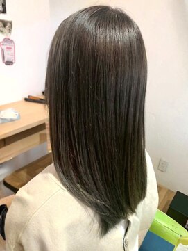 ベルメール ヘアー(Belle mer hair) アッシュブラウン 髪質改善トリートメント 酸性ストレート 艶髪