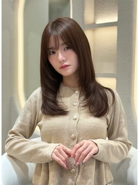 ルームバイシー 新宿(Loom. by Sea) イメチェン×ピンクベージュ[アンブレラカラー/前髪]