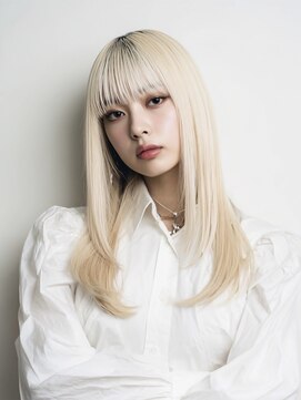 ハーツオオサカ(HE:ARTS OSAKA) 韓国骨格矯正カット×ホワイトハイトーン【梅田】