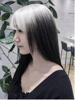 ステアケース ギンザセブン(stair:case ginza7) 似合わせ韓国レイヤー×ホワイトブロンド×ルーツカラーブラック