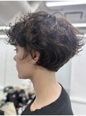 ニュアンスカーリーハンサムショート