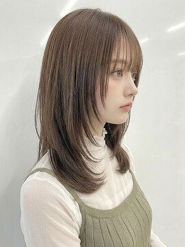 カバーヘア ブリス 北浦和(COVER HAIR bliss) くびれミディアムレイヤー/ミルクティーベージュ春カラーp北浦和