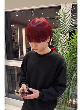 ビビディ バビディ ブー 河原町三条店(Bibbidi.bobbidi.boo) ◎ディープレッド/重ためマッシュ/ダブルカラー◎