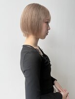 ロックス バイ マグ 松本(rocks BY MAG)&nbsp;ブリーチミルクティーベージュショートボブ◎透明感カラー