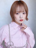 イルウィ(irwi)&nbsp;【門前仲町】ハッシュカットレイヤーボブ　ミルクブラウンカラー