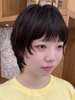 トップヘアーヒルズ 安城(TOP HAIR HILLS)&nbsp;安城マッシュウルフ ショートボブ顔まわりレイヤーブラウン30代