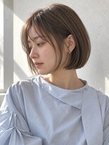 キサ ファータ 恵比寿(kisa fata)&nbsp;透け前髪とオリーブブラウンの柔らかボブ