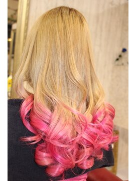 エデン トリートメントサロン 難波店(EDEN) 髪質改善☆ピンクグラデーション（ケアブリーチ）20代30代