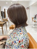 縮毛矯正ミニウルフテラコッタデジタルパーマくすみブルー