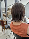 切りっぱなし フォギーベージュ 首下ワンレンボブ【川野 光】