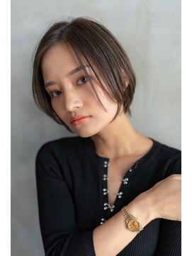 ケアリー 流山おおたかの森(Carelly) 大人かわいい前髪セシルカットココアブラウンフリンジウェーブ