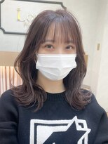 ロンドプランタン 恵比寿(Lond Printemps)&nbsp;ピンクベージュ　ピンクパープル　くびれミディアムヘア