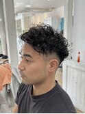 大人のフェードパーマ