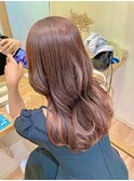 〈Lilly 佐藤愛〉トエルカラー ブリーチなしピンクブラウン