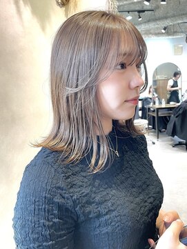 ディッセンバー 渋谷(December) 【December】ワンブリーチで作る透明感ミルクティーグレージュ◎