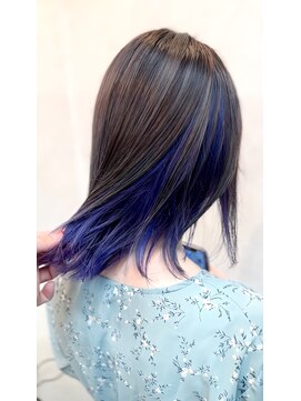 スマイルスイッチ 大島(Smile.Switch) ラベンダーアッシュ×インナー濃紫