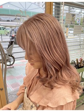 オリビアヘアー(OLIVIA HAIR) 透明感最高！ミルクティーピンク
