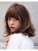 デザインカラー/レイヤーカット/オリーブベージュ/銀座
