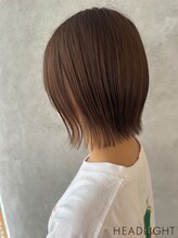 ソーエン バイ ヘッドライト 釧路若松店(soen by HEADLIGHT) 外ハネボブ×ハイトーンインナーカラーチェリーブラウンマロン