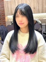 クアトログランシュ 水戸店(QUATRO×GranCieux)&nbsp;髪質改善×オフブラック　水戸/カラー/髪質改善カラー