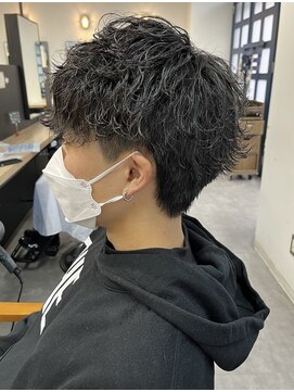 ジーニー 横浜(giinii) ツーブロックマッシュ波巻きパーマ　マッシュパーマ