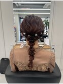 ミディアムヘアのローポニー編みおろし【清板】
