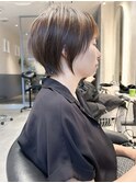 ショートくびれ丸みショートボブハイライトイメチェン髪質改善柏