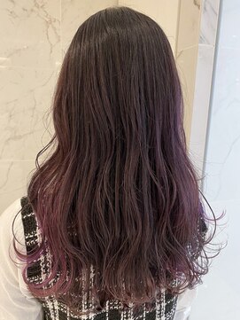 アヴァンスクロス あべのルシアス店(AVANCE.CROSS) アディクシーで作るピンクバイオレットカラー×ウェーブ巻き