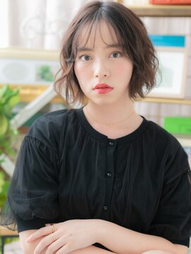 カバーヘア ブリス 戸田公園西口店(COVER HAIR bliss) ネオシースルーバングくせ毛風こなれボブh4戸田公園20代30代40代