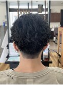 オールバック風短髪