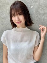 ユアーズヘア 新宿WEST(youres hair)&nbsp;パッツンボブ　ミニボブ　大人かわいい　小顔カット