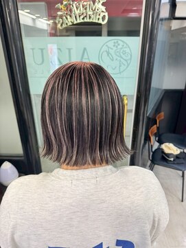 アイズ 本厚木(AIZU) アンブレラカラー　ホワイトピンクベージュ