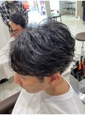 ニュアンスフェザーパーマミディアムパーマセンターパート