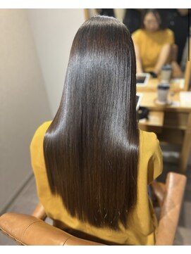 ノンダメージサロン(R)福岡天神店 【髪質整形】【絹髪】超高濃度水素ケアストレート+シルクTR