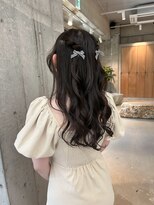 オムズポカ 栄矢場町店(OM's poka)&nbsp;ヘアセット/ハーフツイン/リボンヘアアレンジ/グレージュカラー