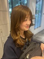 アース 郡山コスモス通り店(HAIR&MAKE EARTH)&nbsp;艶ブラウンの韓国風ロング