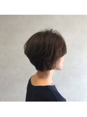 奥行きのある透け感ボブ