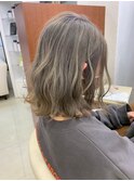 シャドールーツカラー◎切りっぱなしゆるふわミディ