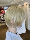 【W_SALON 河原町】ハイトーンブロンド/ショートボブ