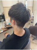 【見附 今町】ダークマットカラー 刈り上げ アップバング