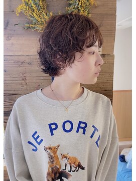 ブラウン ナカノ(BROWN nakano) ショートレイヤー×solid perm