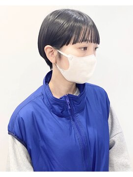 モリオフロムロンドン 松戸店(Morio from London) 【松戸　石山】丸みショート耳かけ黒髪ワイドバング