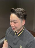 ビジネスフォーマル ツーブロックショート 七三オールバック